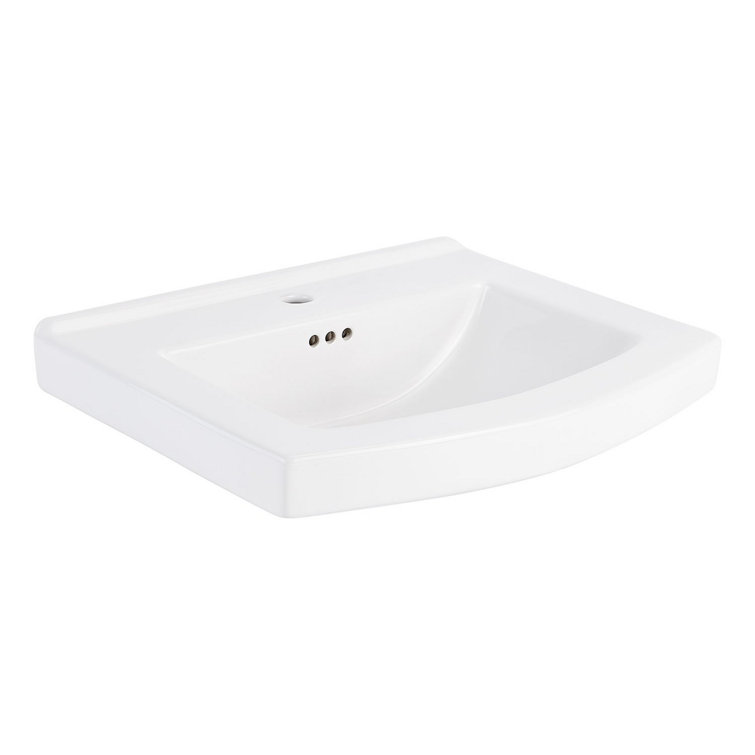 Pennfield 24" White Ceramic Wall-Mounted Bathroom Sink
