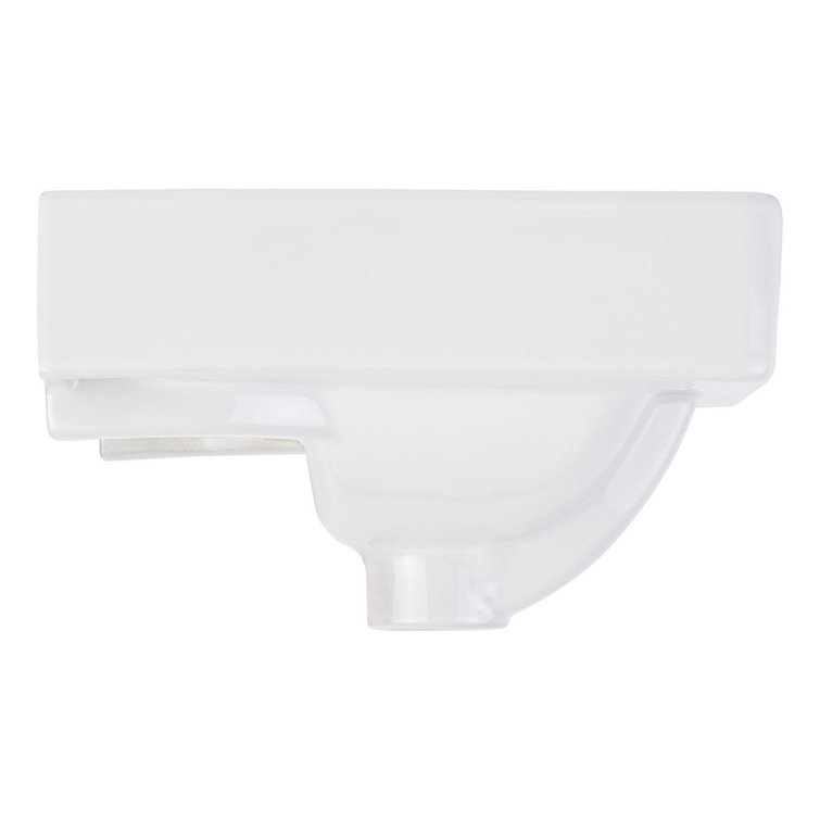 15'' White Ceramic Rectangular Wall Mount Bathroom Sink