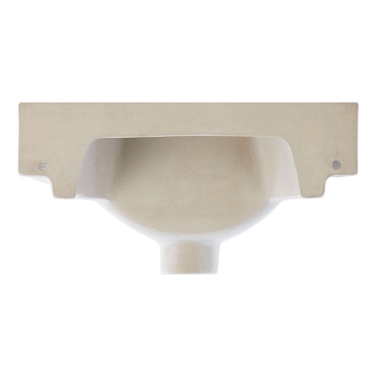 15'' White Ceramic Rectangular Wall Mount Bathroom Sink