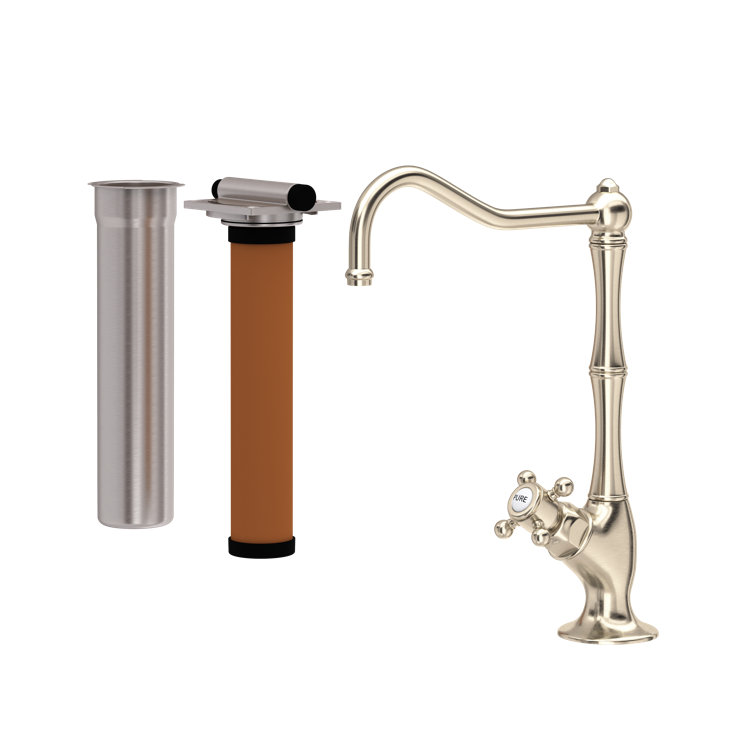 Italian Brass Single Handle Kitchen Faucet with Porcelain Handle