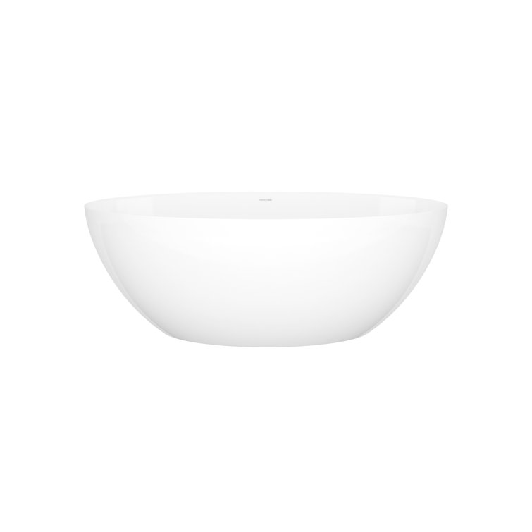 Corvara 59" White Cast Iron Freestanding Soaking Bathtub