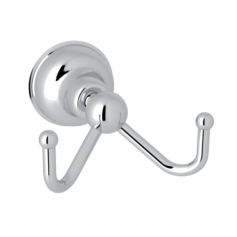 Polished Nickel Double Wall Mounted Robe Hook