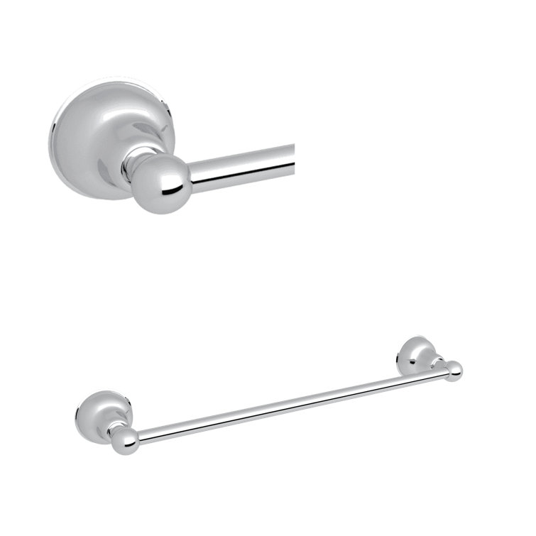 Polished Nickel 24-Inch Wall Mounted Towel Bar