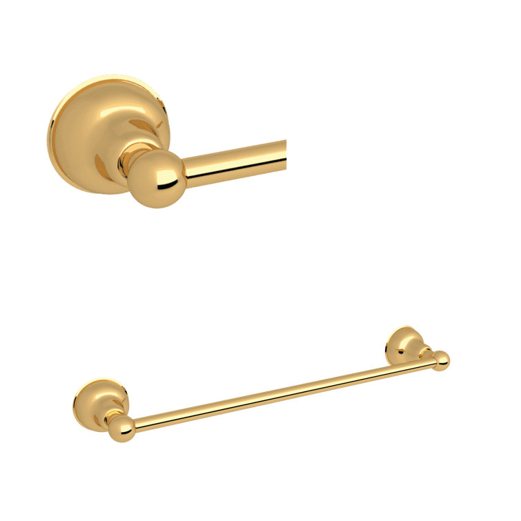 Polished Nickel 24" Wall Mounted Towel Bar
