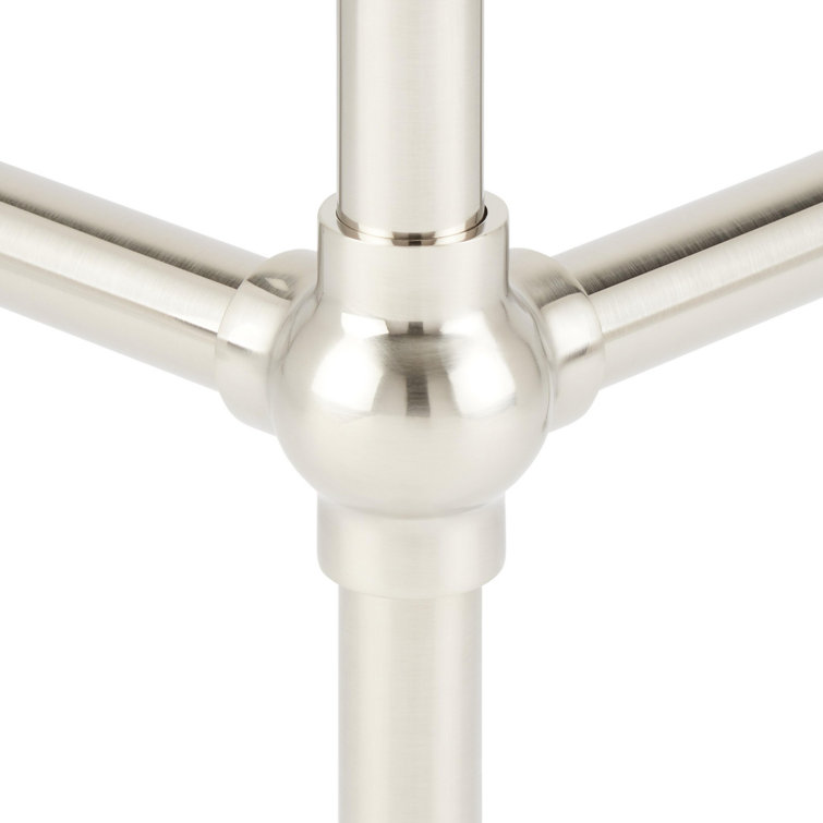 Cierra 24" White Porcelain Console Bathroom Sink with Brushed Nickel Legs