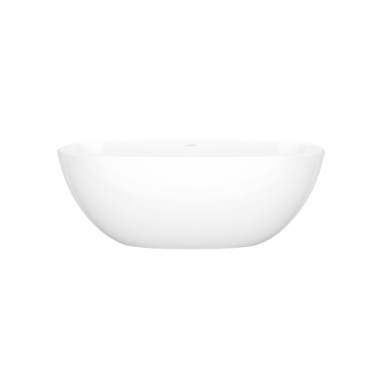 Barcelona 60" White Volcanic Limestone Freestanding Soaking Bathtub