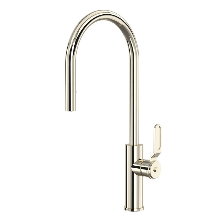 Polished Nickel Transitional Pull-Down Kitchen Faucet