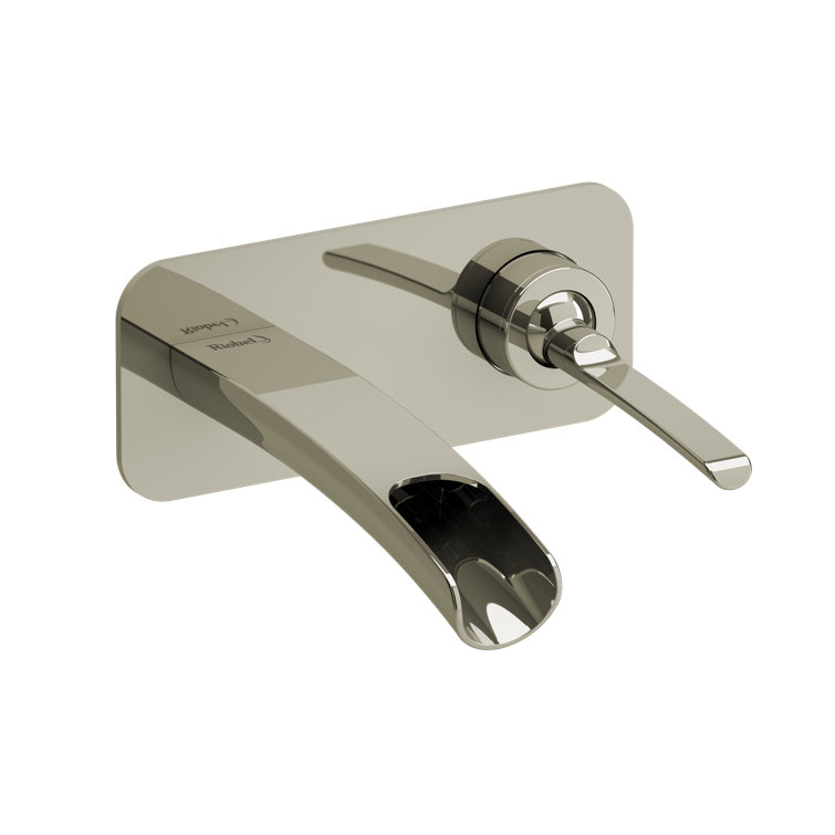 Polished Nickel Wall Mounted Bathroom Faucet with Lever Handle