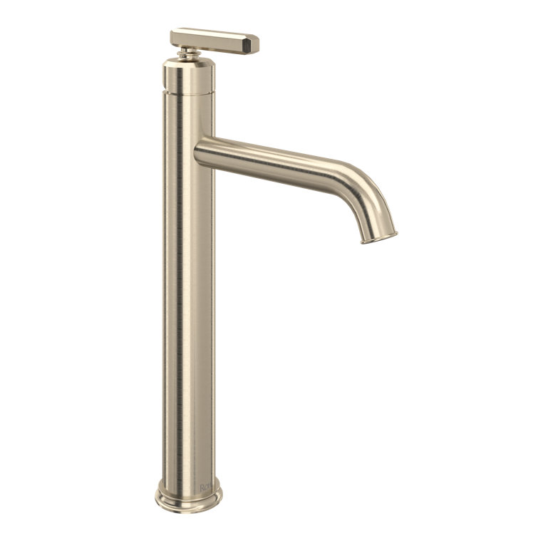 Elegant 12.5" Polished Nickel Single Hole Vessel Faucet