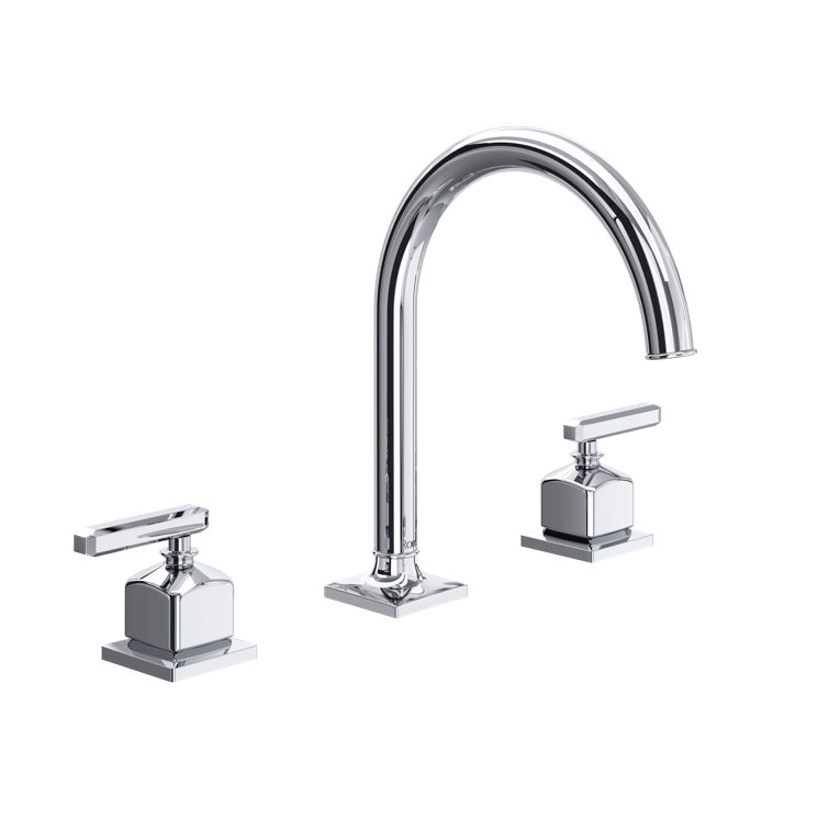 Elegant Transitional 16" Polished Nickel Widespread Faucet