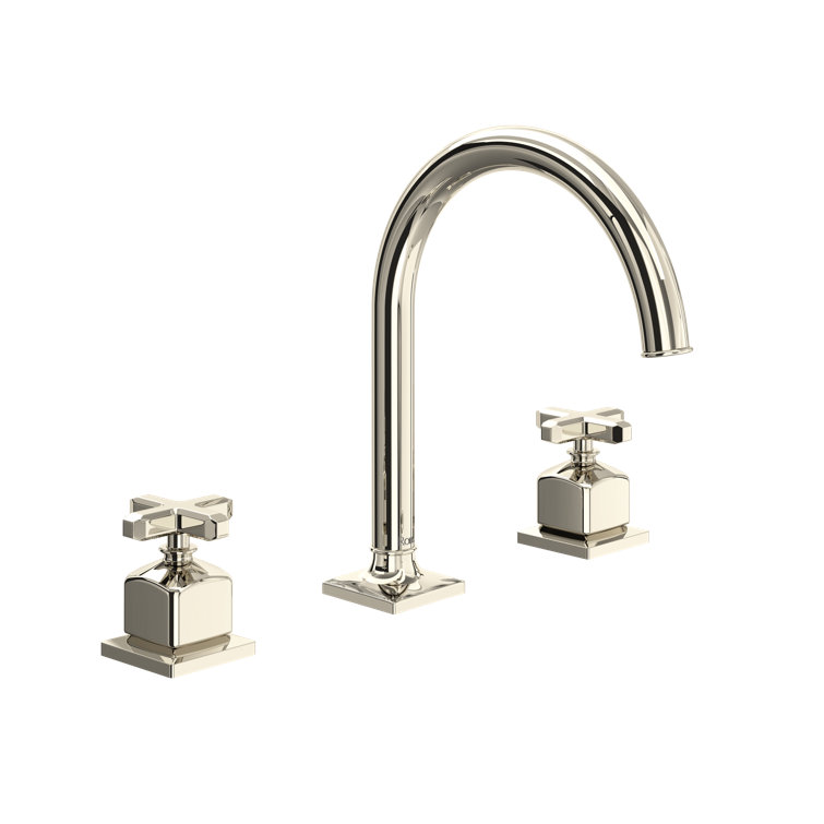 Transitional Polished Nickel Widespread Lavatory Faucet