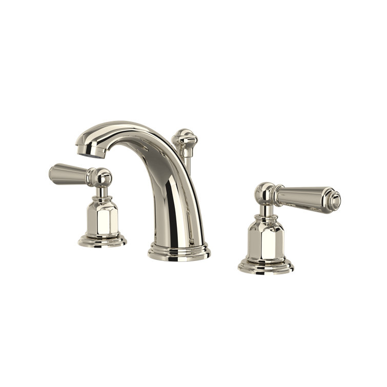 Edwardian Elegance Polished Nickel Widespread Bathroom Faucet