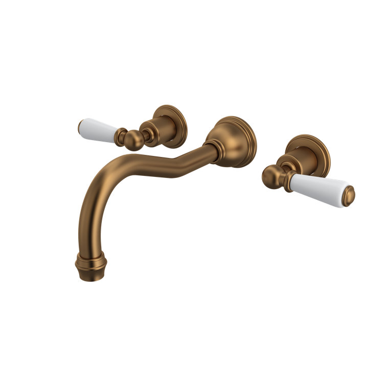 Classic Elegance 10" Polished Nickel Wall Mounted Faucet in Bronze