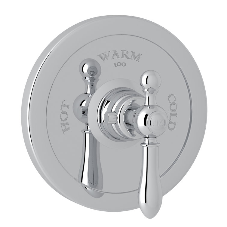 Arcana Polished Nickel Lever Wall-Mounted Shower Trim