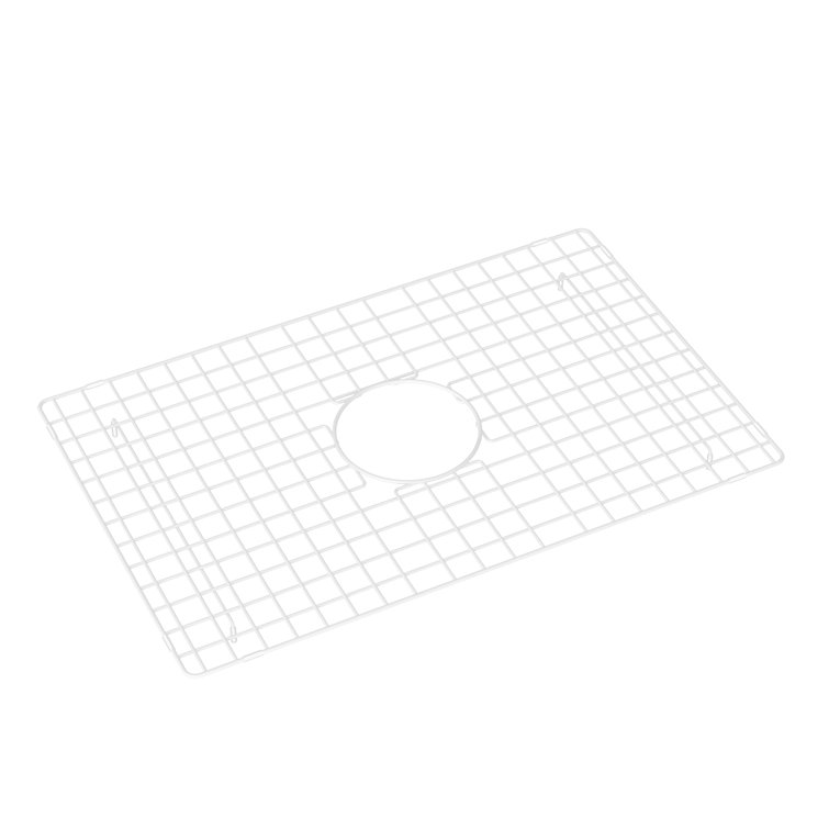 White Stainless Steel Wire Sink Grid for Kitchen or Laundry Basin