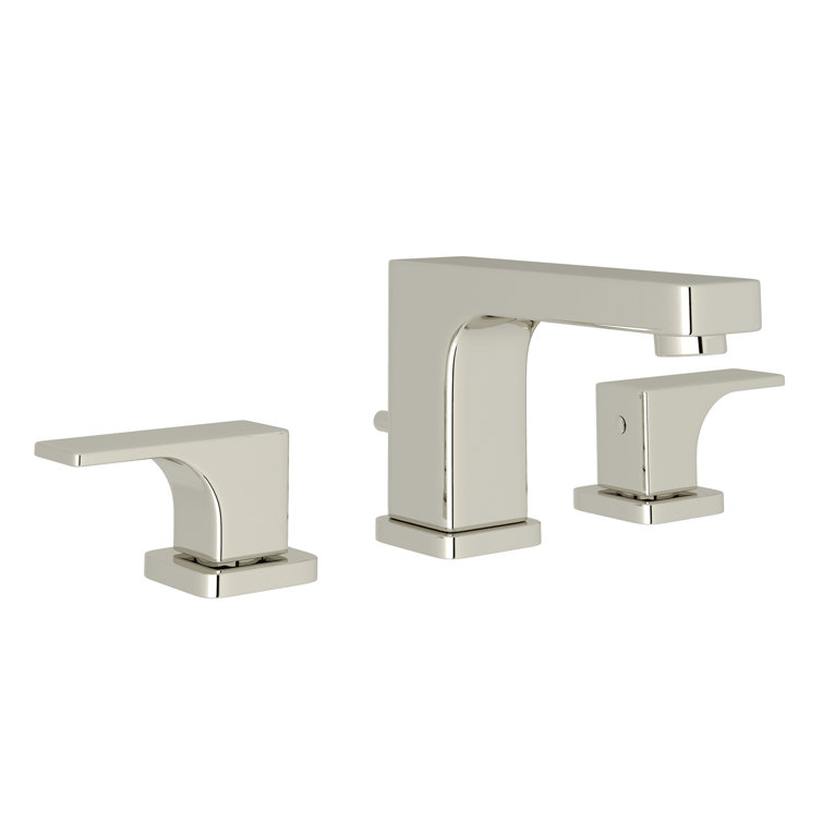 Contemporary European Polished Nickel Widespread Faucet