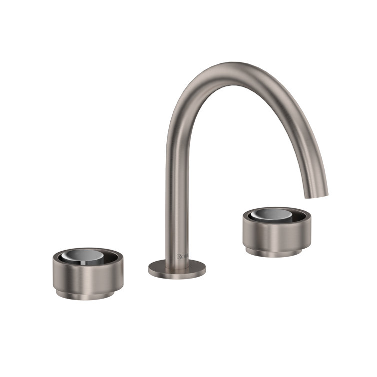 Modern Black Nickel Brass Widespread Bathroom Faucet