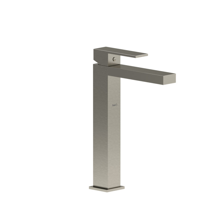 Kubik Brushed Nickel Single Handle Tall Bathroom Faucet