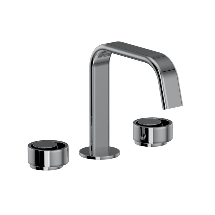 Polished Chrome Wall Mounted Widespread Faucet