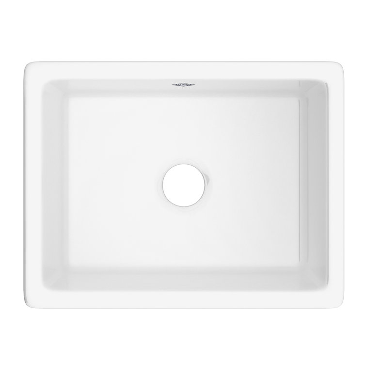 White Fireclay Drop-In Farmhouse Kitchen Sink
