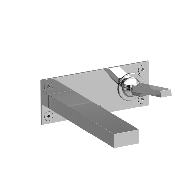 Kubik Chrome Wall Mount Lavatory Faucet