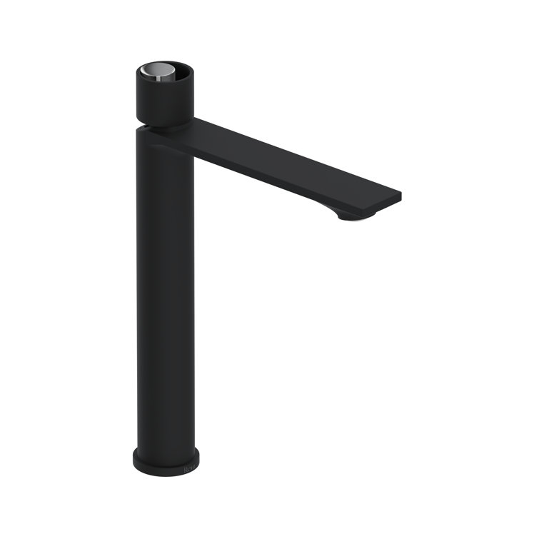 Eclissi Modern Matte Black & Polished Chrome Brass Bathroom Faucet