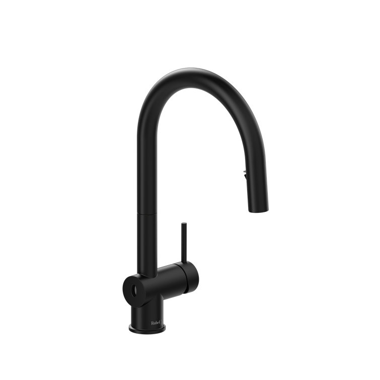 Black Stainless Steel Pull-Down Kitchen Faucet with Spray