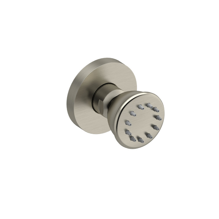 Brushed Nickel Round Adjustable Shower Body Spray