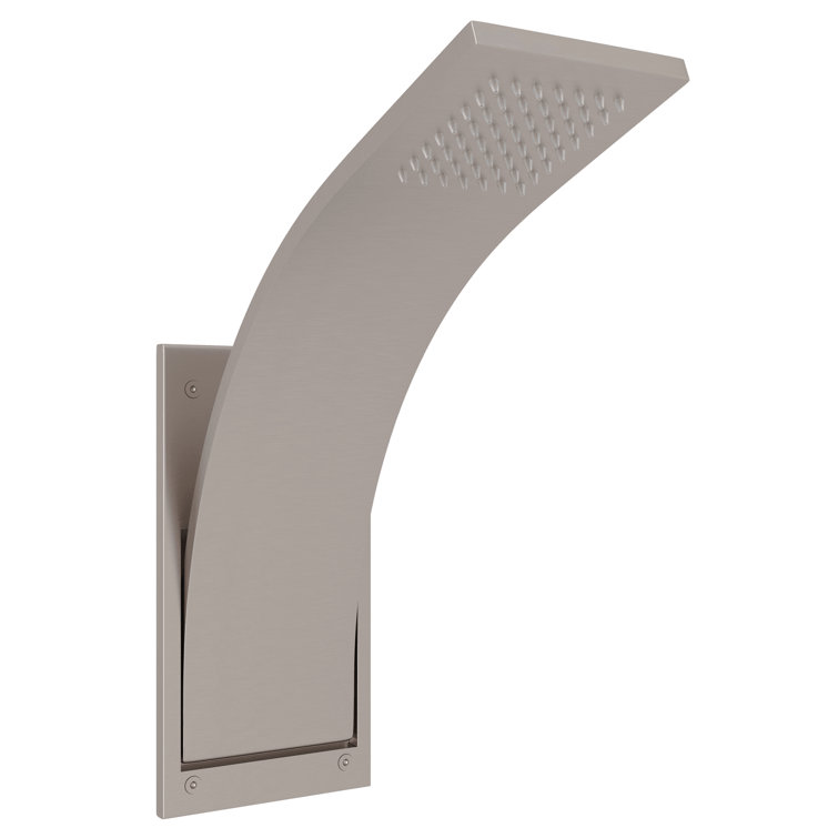 Modern Polished Nickel 5.375" Multi-Head Rain Shower with Arm