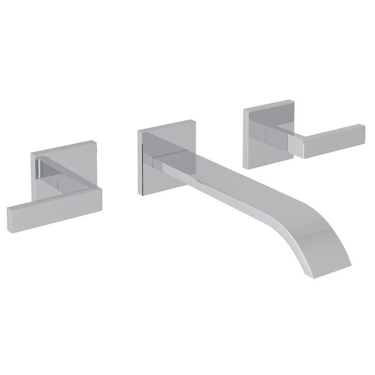 Sleek Satin Nickel 9'' Modern Wall Mounted Tub Filler