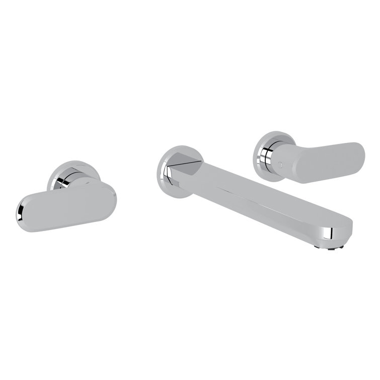 Polished Nickel Wall Mounted Brass Lavatory Faucet