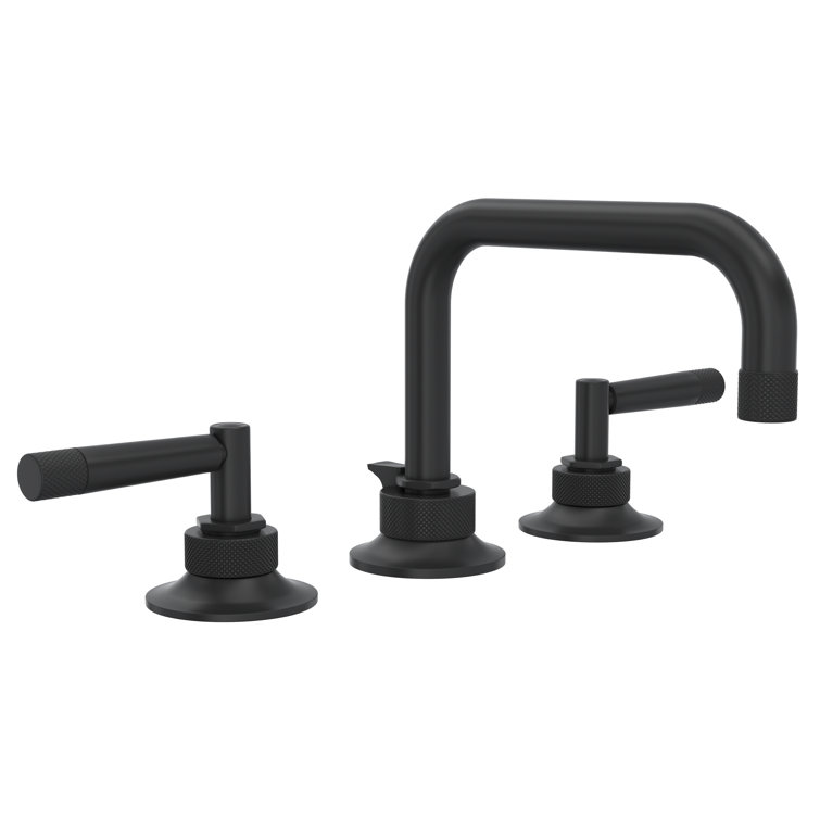 Elegant Polished Nickel 8" Widespread Bathroom Faucet with Drain Assembly