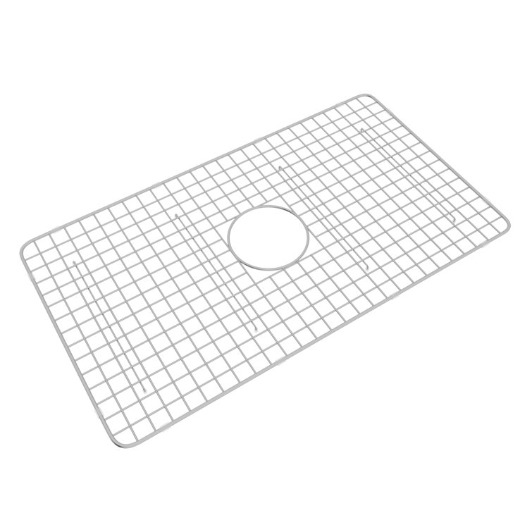 Stainless Steel Wire Sink Grid with Center Drain