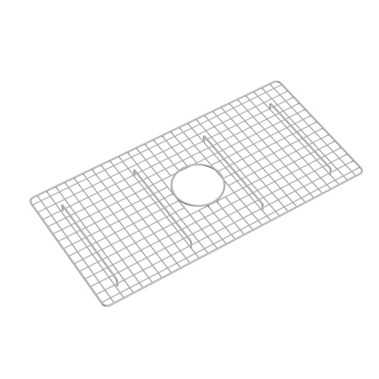 Stainless Steel Rectangular Sink Grid with Center Drain