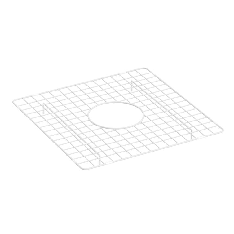 White Stainless Steel Square Kitchen Sink Grid