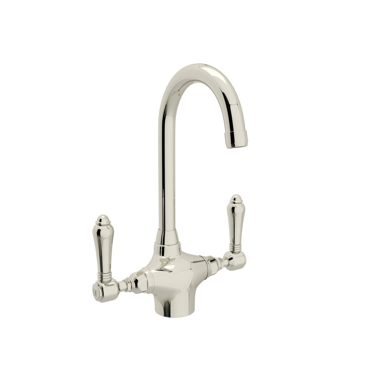 Polished Nickel Double Handle Bar Prep Faucet