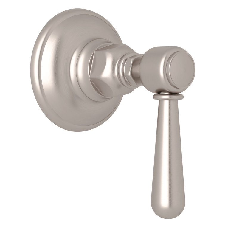 Satin Nickel Wall-Mounted Shower Lever Trim