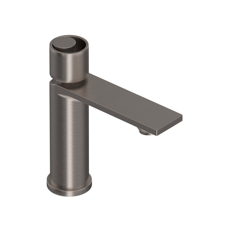 Satin Nickel Modern Single Hole Bathroom Faucet