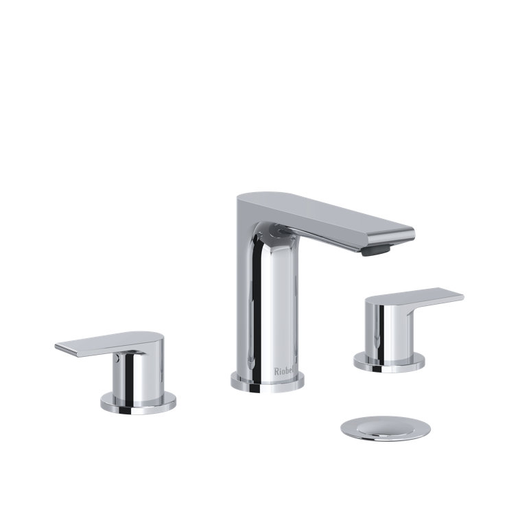Modern Chrome Widespread Bathroom Faucet with Lever Handles
