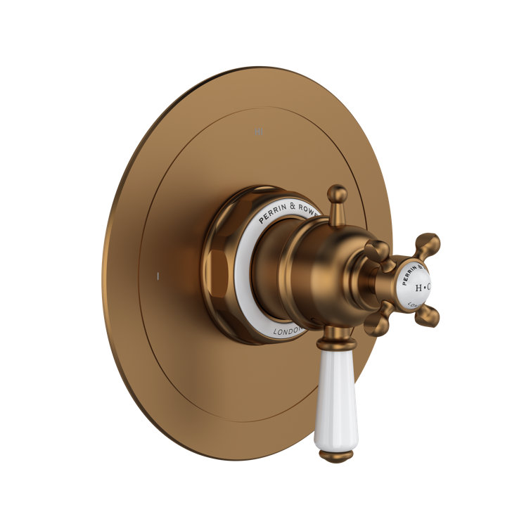 Edwardian English Bronze Wall-Mounted Thermostatic Faucet