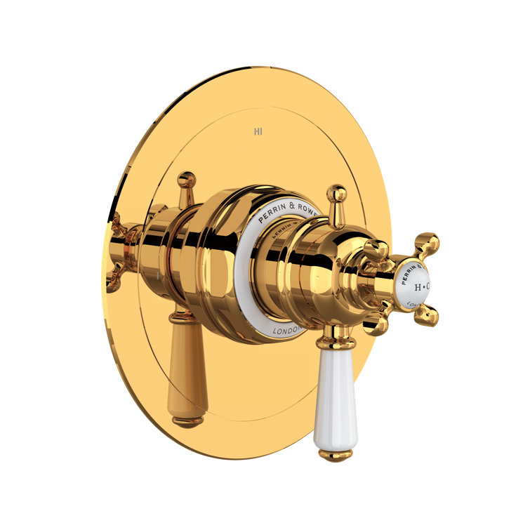 Edwardian English Gold Wall-Mounted Faucet with Refined Detailing