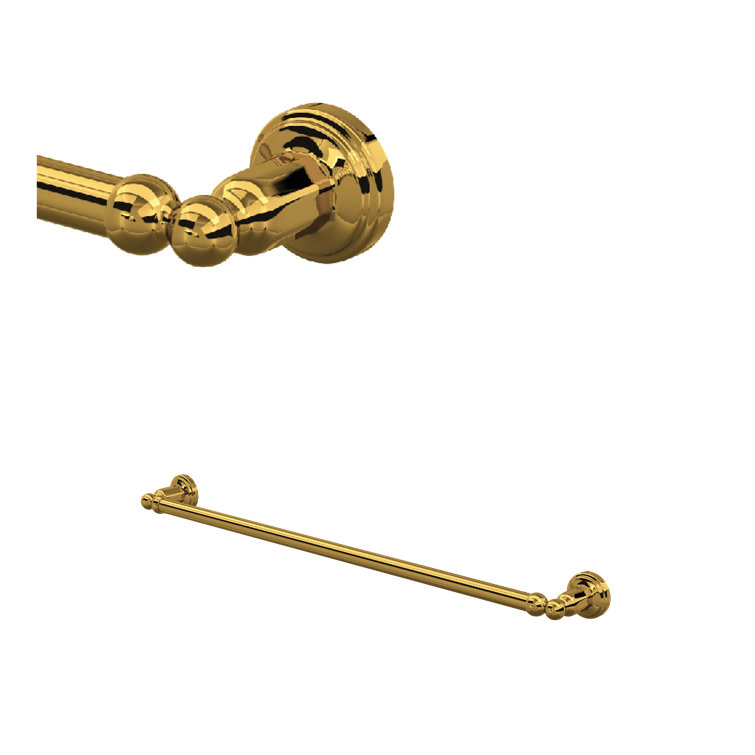Edwardian Polished Nickel 19.5" Wall Mounted Towel Bar