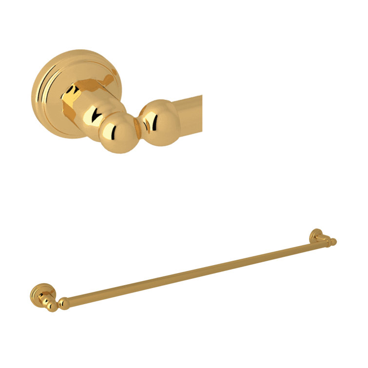 Edwardian Classic 32" Polished Nickel Wall Mounted Towel Bar