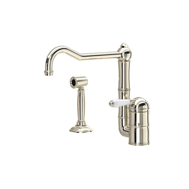 Rohl Acqui Classic 10'' Polished Nickel Single Handle Kitchen Faucet