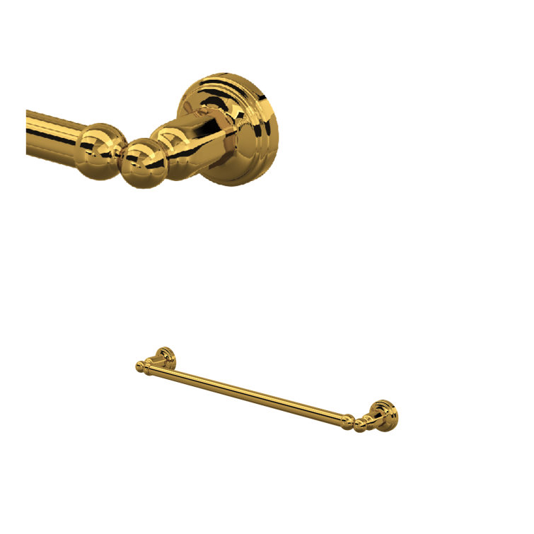 Edwardian Polished Nickel 19.5" Wall Mounted Towel Bar