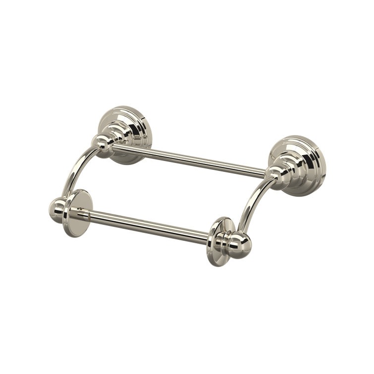 Edwardian Polished Nickel Wall Mount Toilet Paper Holder