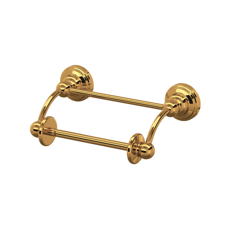 Edwardian Gold Wall Mount Toilet Paper Holder