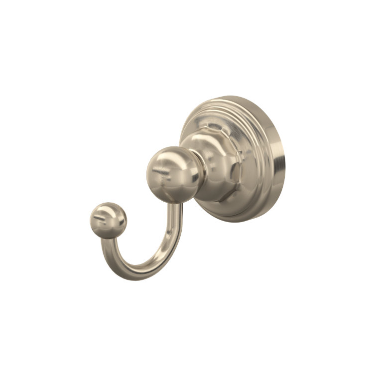 Edwardian Polished Nickel Wall Mount Robe Hook