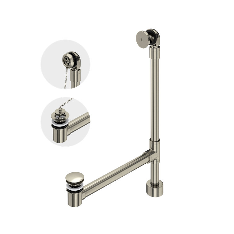 Brushed Nickel Freestanding Bathtub Drain Kit