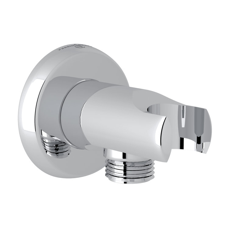 Polished Chrome Handshower Wall Outlet with Holder